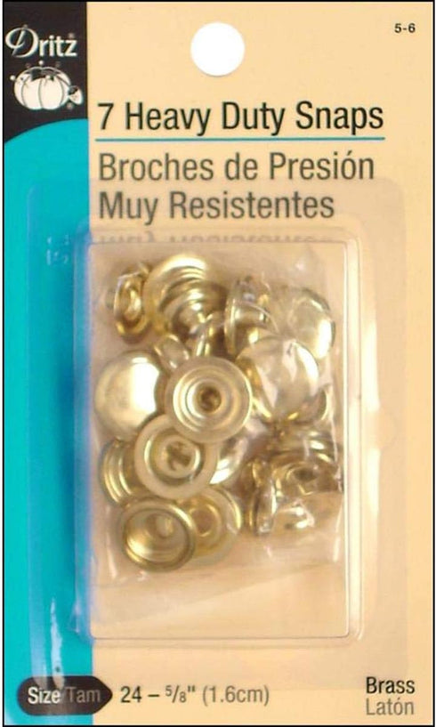 Dritz 5/8-Inch Heavy Duty Snaps, 7 Sets, Gilt...
