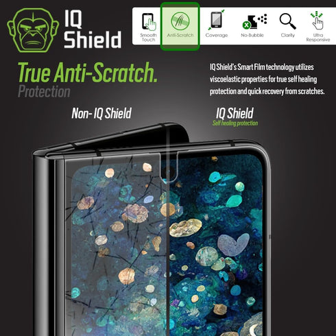 IQShield Screen Protector Compatible with Google Pixel Fold 5G (2-Pack) Anti-Bubble Clear TPU Film...