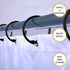 Top-spring Black Shower Curtain Hooks, 12pcs Plastic Shower Curtain Rings, Round O Hooks Hanger for Bathroom Shower Rod (O-Shape(Black))...