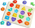 GRINNNIE Toddler Shape Puzzle for 1 2 3 Years Old Boys and Girls, Montessori Wooden Learning Toys Shape Sorting Peg Puzzle for Toddlers 1-3, Gifts...