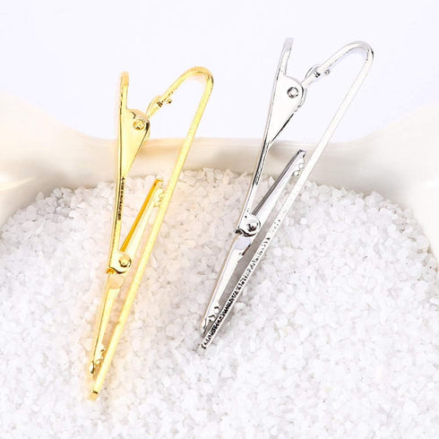 4 Pcs Tie Clips for Men Gold Silver Tie Bar Set for Regular Ties Necktie Clasp Suit Clip for Men Gift for Weeding Meeting Party Business...