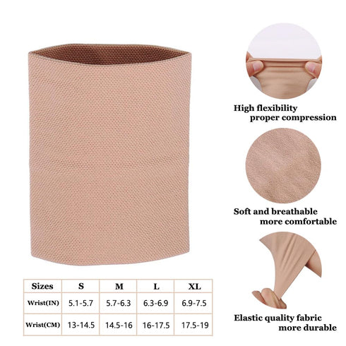 Wrist Compression Sleeve (4PCS), Soft Wrist Support Brace Wrist Bands for Tendonitis, Arthritis, Sprains Pain Relief, Elastic Carpal Tunnel Wraps ...