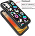 Compatible with iPhone 12 Mini, Rainbow Unicorn Black Pattern Dual Layer Heavy Duty Shockproof Shockproof Defender Transparent Bumper Back Cover P...