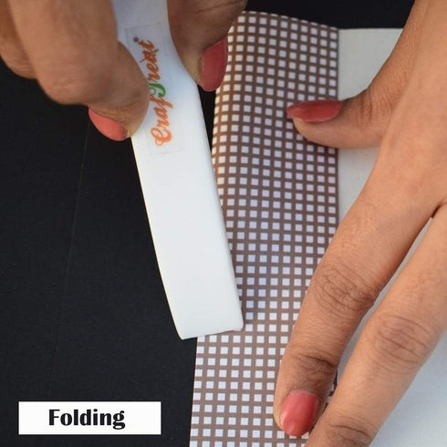 CrafTreat Teflon Bone Folder and Scoring Tool - Lifter - Paper Scorer for Paper Crafting, Origami, Bookbinding, Scrapbooking - Leather Burnishing ...