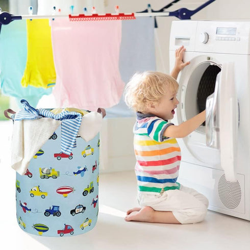 Kids Laundry Basket,Boys Toy Storage Bin,Baby Dirty Clothes Hamper,Nursery Hamper for Bedroom,Gift Baskets(Car)...