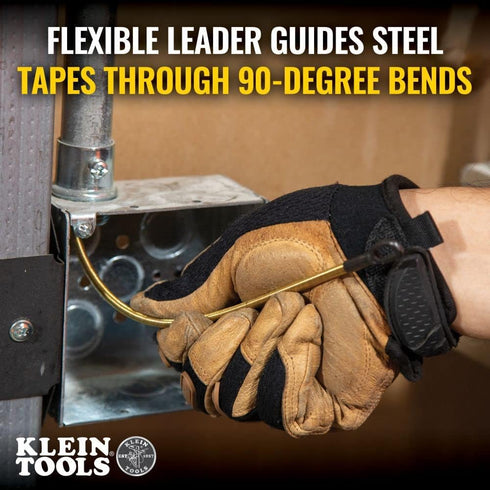 Klein Tools 50350 13-Inch Flexible Fish Tape Leader for 1/8-Inch Wide Steel Fish Tapes, Made in USA...