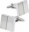 Silver Classic Square Cufflinks for Men with Gift Case Classic Square Brush Shinny Men's Cufflinks Jewelry Set for Wedding Party Anniversary Busin...