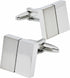 Silver Classic Square Cufflinks for Men with Gift Case Classic Square Brush Shinny Men's Cufflinks Jewelry Set for Wedding Party Anniversary Busin...