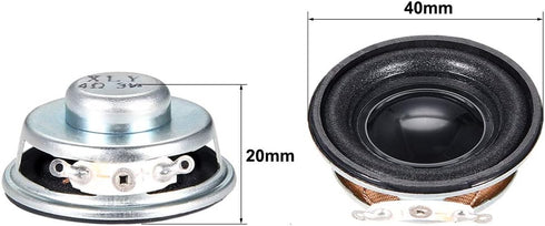 uxcell 3W 4 Ohm DIY Speaker 40mm Round Shape Replacement Loudspeaker 2pcs...