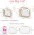PACKISM Floral Texture Lace TSA Approved Toiletry Bag - 180° Large Opening Clear Makeup Bags for Traveling, in 2 Size TSA Liquid Bag with Handle, ...