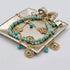 Boho Turquoise Anklet Bracelet Gold Flower Anklet Multi Layer Beads Anklet Beach Anklet Foot Chain Jewelry for Women and Teen Girls...