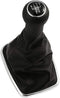 PARTOL 5 Speed Manual Shift Knob Boot, Car Gear Shifter Knob Gaiter Stick Head Lever PU Leather for VW Volkswagen MK4 GOLF/GTI/R32 1998-2005, 1998...
