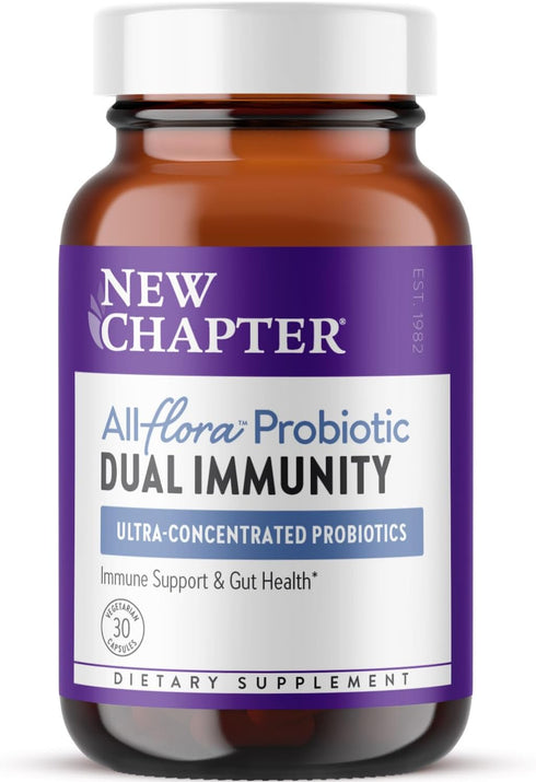 New Chapter All-Flora™ Probiotic Dual Immunity, Clinical-Strength Ingredients - Highly Concentrated Probiotics for Active Immune Support & Gut Hea...