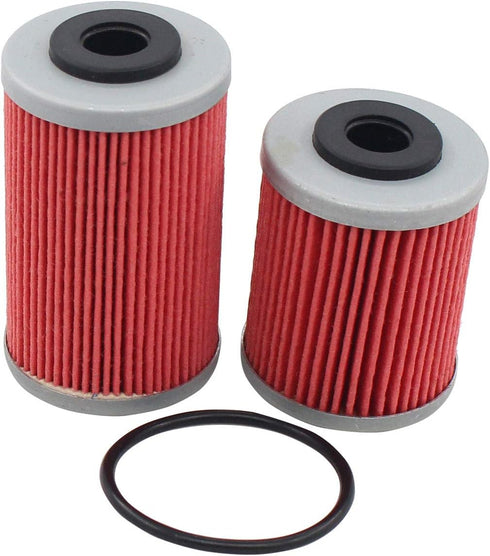 MOTOKU Long 1st and Short 2nd Oil Filter with O-Ring for 250 EXC 4 Stroke 400 MXC Racing 450 SXS 520 SX 525 XCW 560 SMR...