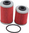 MOTOKU Long 1st and Short 2nd Oil Filter with O-Ring for 250 EXC 4 Stroke 400 MXC Racing 450 SXS 520 SX 525 XCW 560 SMR...