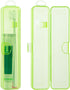 Toothbrush Case 2 Packs, Transparent Green Toothbrush Travel Case, Plastic Toothbrush Holder Travel Size, 7.87 x 1.85 x 1.18 inches Portable Tooth...