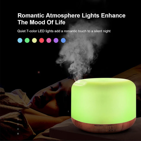 300ML Essential Oil Diffuser, Remote Control Ultrasonic Aromatherapy Oil Diffusers Cool Mist Humidifier, Waterless Auto-Off and 7 LED Light Colors...
