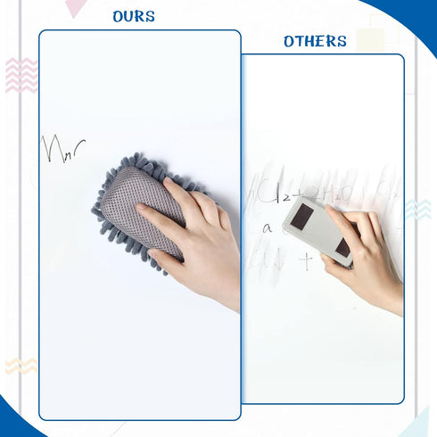 12 Pieces Dry Erase Erasers Magnetic Board Eraser Washable Microfiber Shag Whiteboard Eraser for Chalk, Markers, Home, Classroom and Office(Grey)...