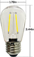Banord 15 Pack Dimmable 2W S14 Replacement LED Bulbs, 2700K Warm White Waterproof Outdoor String Lights Vintage LED Filament Bulb, Shatterproof E2...