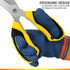 Scissors Heavy Duty 8'', Carpet Scissors, Multipurpose Scissors with Protective Cover, Stainless Steel Serrated Blades, Easy Cutting Cardboard, Le...