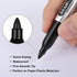 Black Permanent Markers Bulk - 24 Pack Fine Point Permanent Markers for Plastic Glass Metal Wood, Quick Dry Waterproof Permanent Markers Fine Tip ...