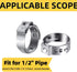 60 Pack 1/2 Inch Pex Cinch Clamp Rings, Stainless Steel PEX Crimp Ring, Single Ear Hose Clamps for PEX Tubing Pipe Fitting Connections...