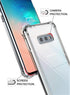 KIOMY Clear Case for Samsung Galaxy S10E, Shockproof Bumper Protective Cover with Airbags Corners Hybrid Design Hard PC Back with Flexible TPU Fra...