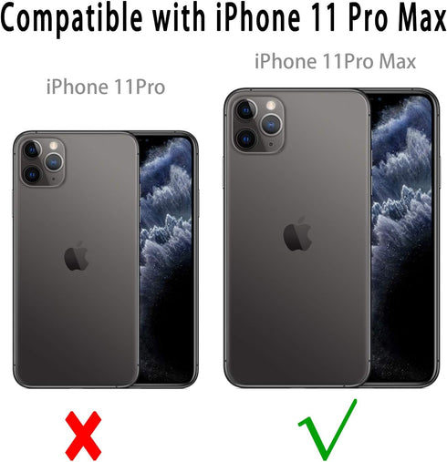 for Waterproof iPhone 11 Pro Max Case - Full Body Bumper Case Waterproof Rugged Protection with Built-in Screen Black...