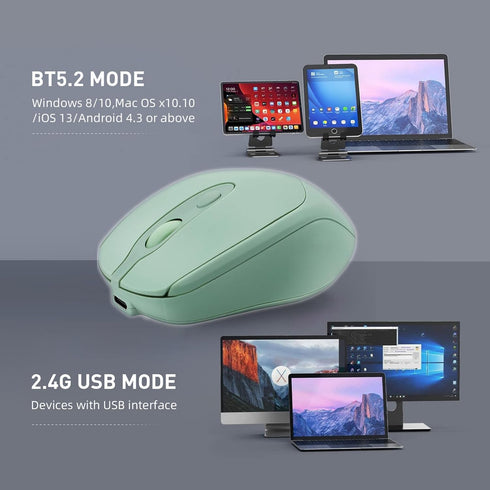 Bluetooth Wireless Mouse USB C for MacBook Air Pro/iMac/Computer/Laptop, Wireless Bluetooth Mouse Type C for Mac/iPad/Microsoft Surface Pro Office...