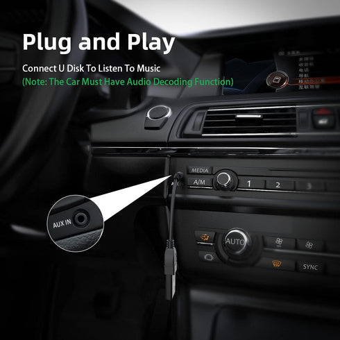 USB to Aux Audio Adapter, 3.5mm Male to USB Female Adapter for Playing Music with U-Disk in Your Car,orked only When Your CAR 3.5mm AUX Port Must ...