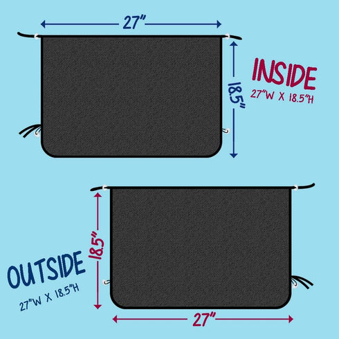 ggomaART Car Side Window Sun Shade - Universal Reversible Magnetic Curtain for Baby and Kids with Sun Protection Block Damage from Direct Bright S...