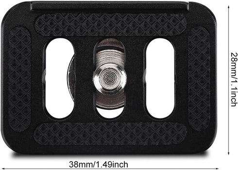 Quick Release Clamp Adapter, Mini Portable Aluminium Alloy Quick Release Plate Camera Mount Tackle Photography Accessory for TY-C10 T005 / T-025 B...
