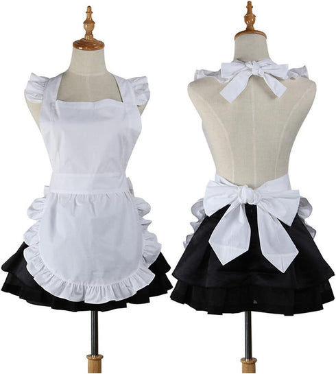 Love Potato Cute White Retro Kitchen Restaurant Women Aprons for Women Girls Waitress Apron for Gift...