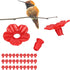 30 Sets Hummingbird Feeder Replacement Flowers, Realistic Designed Hummingbird Flowers, Plastic Hummingbird Feeder Parts, Bee Proof Hummingbird Fe...