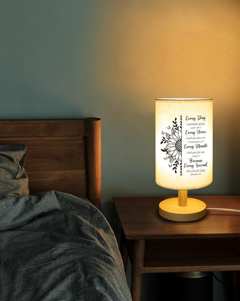 Christian Gifts for Women Table Lamp, Religious Gifts for Women with Bible Verse Prayer Inspirational Gifts Fabric Lamp Spiritual Gifts for Women,...
