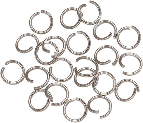 Craftdady 1000Pcs Stainless Steel Open Jump Rings 5mm Round 0.8mm Thick Tiny Connector Rings for Jewelry Making...