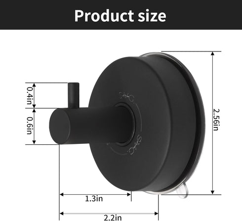 SVG HOME- Wall Hooks | 2 pcs Suction Cup Hooks Removable, Stainless Steel 304, for Most Household Walls | Shower Hooks Suction Cup | Towel Hooks f...