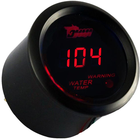 ESUPPORT Car 2" 52mm Digital Water Temp Gauge Red LED Fahrenheit F...