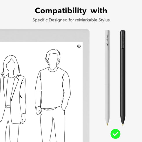 Marker Pen Stylus Tips for Remarkable 2,AHBTEYM Remarkable 2 Pen Tips with Nibs Removal Tool,Metal Tips/Nibs Refill Accessories,for Remarkable 1/R...