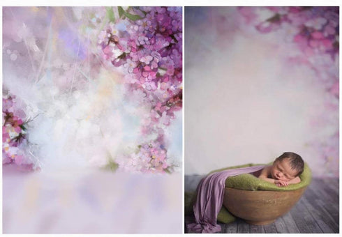 Laeacco 3x5ft Newborn Baby Portrait Theme Backdrops for Photography Dreamy Flowers Baby Photo Backdrop 1x1.5m Newborn Photography Backdrop Sweet G...