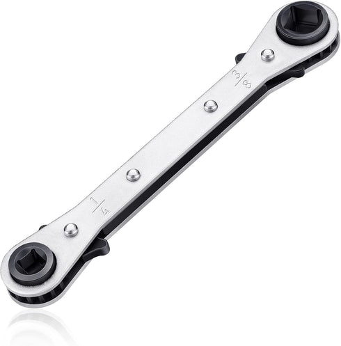 ANCIRS 5/16 to 1/4 HVAC Service Wrench for Air Conditioning, 3/8 to 1/4 Ratcheting Air Conditioner Service Wrench for Refrigeration Equipment Repa...