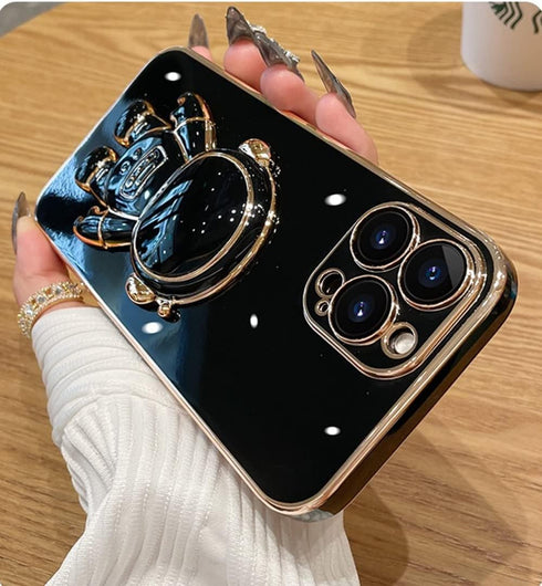 Cute Phone Stand Holder Astronaut Design Foldable Cell Phone Kickstand for Desk,Creative Phone Ring Compatible All Phones and Tablets for Girls Wo...