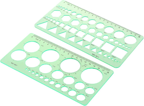 Circle Template & Geometric Drawings Templates Scale Drafting Stencils for Artist Design Drawing Aids Geometry Measuring Ruler for Studying, Desig...