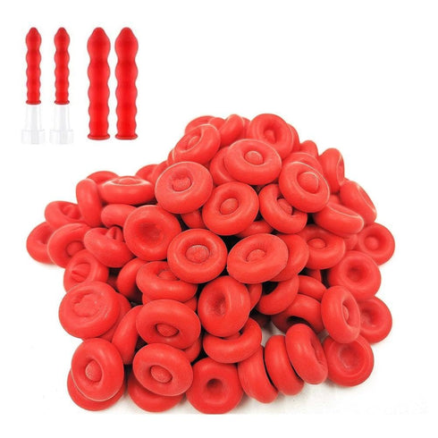 10Pcs Red Nozzle Protective Cover,Emulsion Glass Caulk Caps,Caulking Sleeves Sealing Cover,Nozzle Protective Cover,Sealers Caulk Tip Covers,Hardwa...