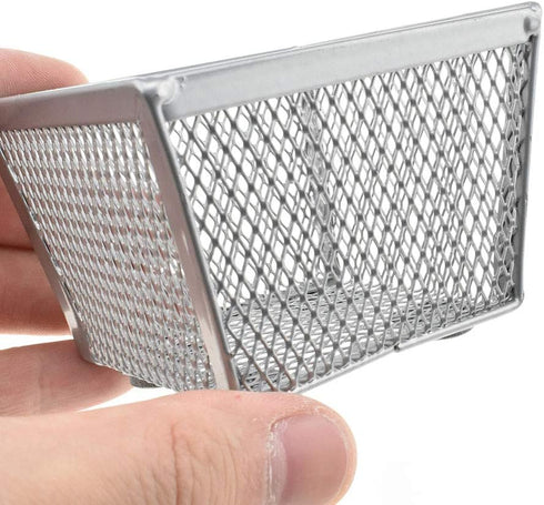 HAHIYO Stackable Paper Clip Mesh Holder Cup 2.2" Height 2 Pack Silver Sturdy Paperclip Holder Container for Desk Drawer Organizer Collection for H...