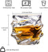 12 oz Hand Blown Crystal Whiskey Glasses Set of 4, Unique Cognac Glass, Heavy Thick Bottom Bar Glass for Scotch Bourbon Rum Gin Water Cocktail,Gif...