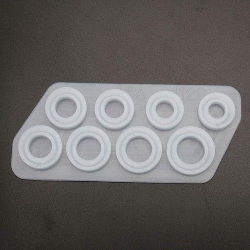 Szecl 8Pcs/Set Ring Silicone Molds for Epoxy Resin Assorted Sizes Ring Mold in US Size 5-12 Circle Jewelry Casting Mold for DIY Ring Making Round ...