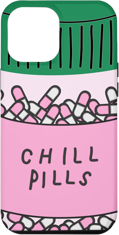 iPhone 15 Plus Chill Pills Aesthetic Cartoon Cool Fun Kawaii Phone Case Case...