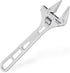 FIRSTINFO F36108 8" Hookable Deep Throat Adjustable Wrench, 1-1/4 inch (32mm) Wide Jaw Opening, Metric & SAE Scales | Chrome-Vanadium Steel Constr...
