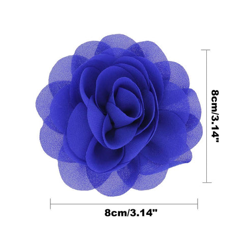 inSowni 24PCS Alligator Hair Clips 3" Chiffon Flower Barrettes Hair Bow Accessories for Toddlers Baby Girl Kids...